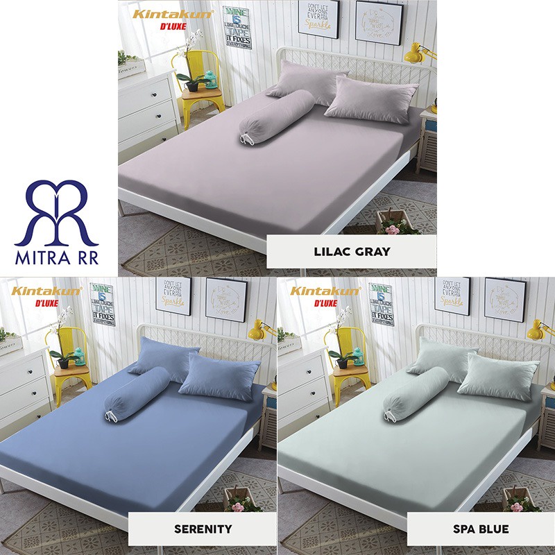 Sprei Kintakun Deluxe Dluxe 180 B2 Polos Warna Pastel Sprai D'luxe King Size