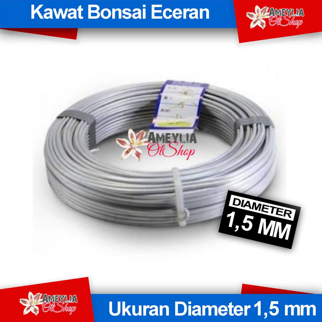 Kawat Bonsai Eceran Ukuran 1,5 mm - Meteran