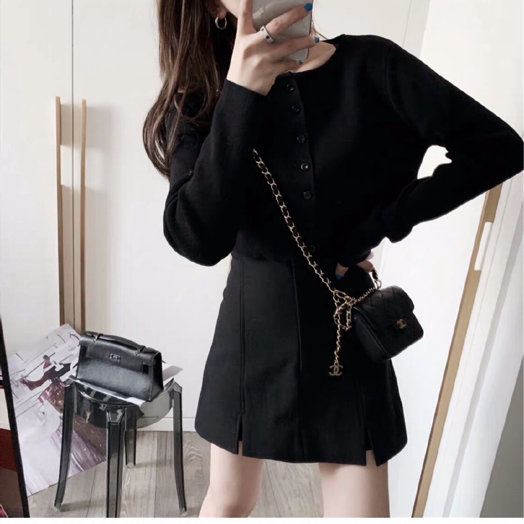 Lebih Besar Dari Puisi Putih Tipis Knit Cardigan Jaket Wanita Lengan Pendek Jaket Musim Semi Slim Sl