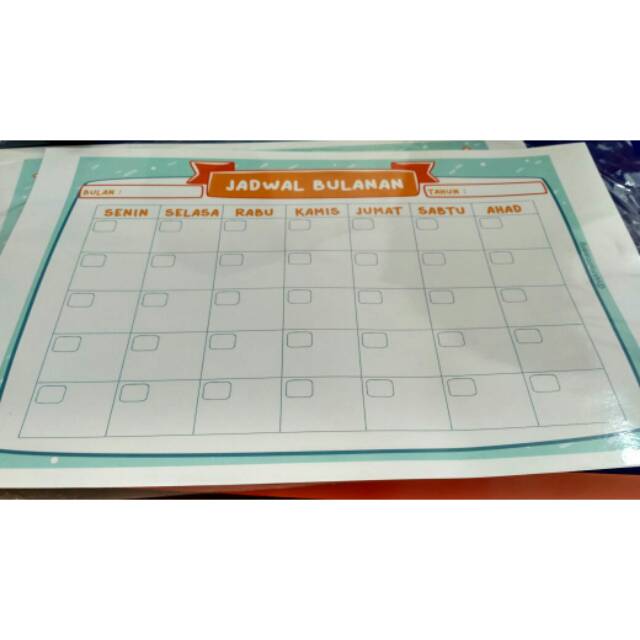 Monthly Planner Board Papan Tulis Kertas Papan Jadwal 