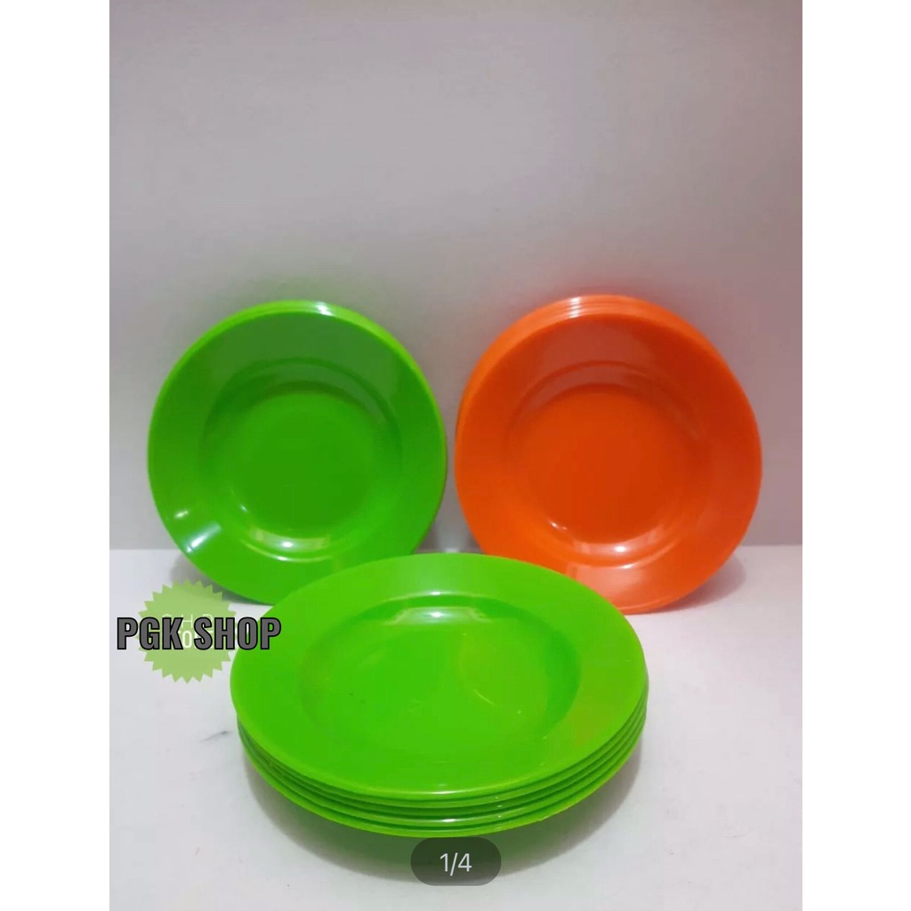 1Lusin Piring Kecil Semi Melamin / Piring Tatakan Gelas/ Alas Gelas Diamter 15cm