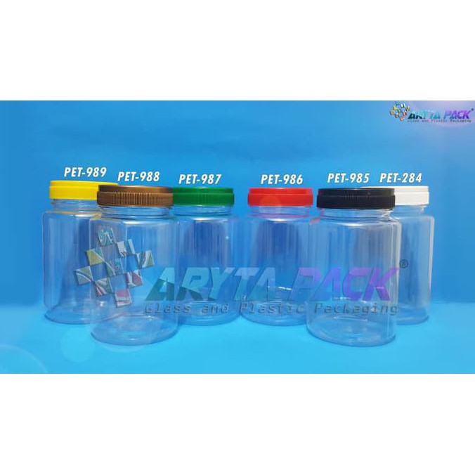 PET284. TOPLES PLASTIK 330ML PET BULAT TUTUP PUTIH