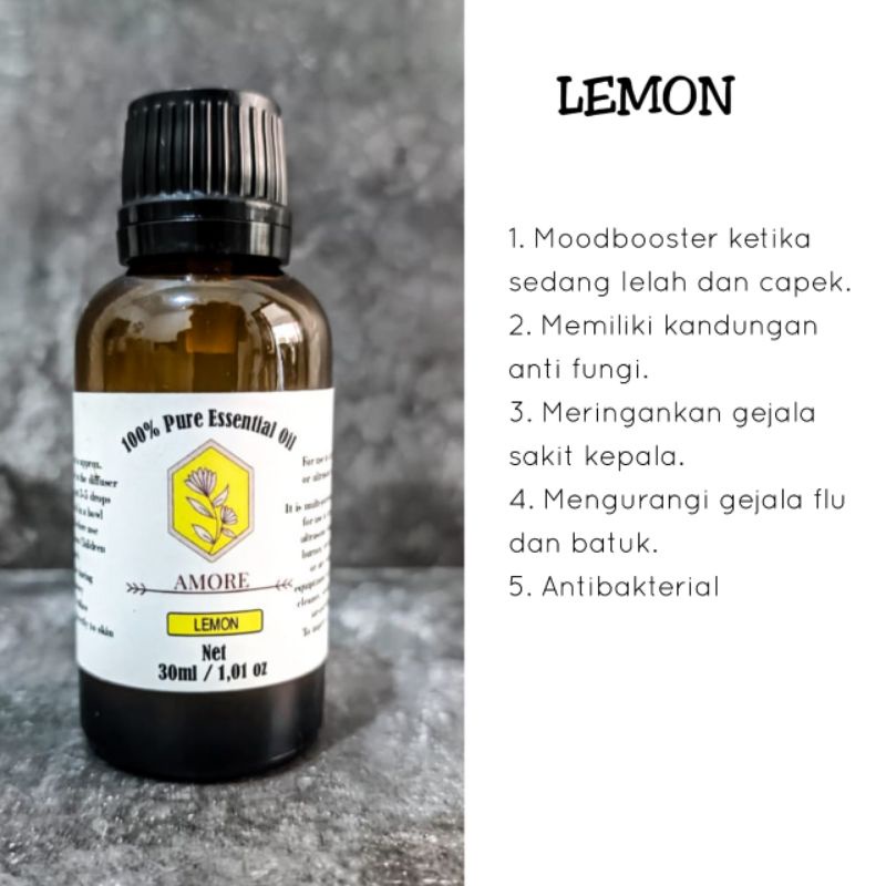 ESSENTIAL OIL PURE 100% UKURAN 20ML 30ML EUCALYPTUS LAVENDER PEPPERMINT LEMONGRASS AROMATERAPI AMORE