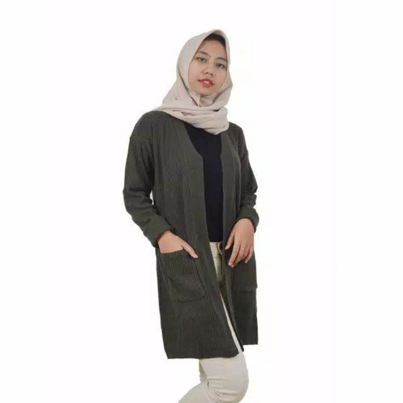 Long Cardi CARDI RAJUT VEGA CARDI BELLE CARDY LIZZY CARDY LONG CARDI AGATA LONG CARDI RAJUT LONG CARDIGAN RAJUT PANJANG OUTER RAJUT JUBAH RAJUT CARDI LONG RAJUT CARDI LONG RAJUT PREMIUM Cardi Panjang Cardi Oversize Loocy Cardi Cardigan Rajut-Army