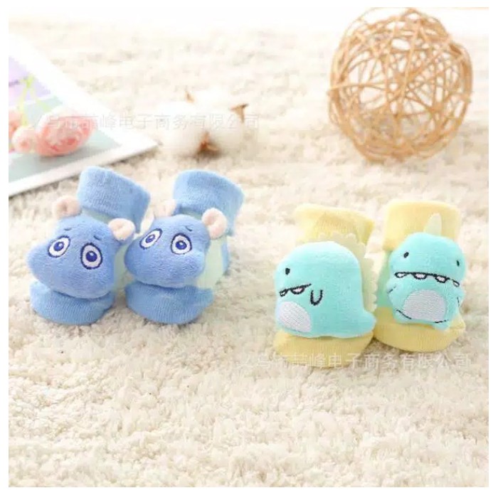 Kaos kaki Boneka Bayi RATTLE (bunyi) Import dengan Antislip CBKS VC