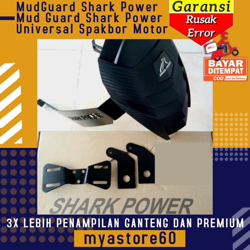 MudGuard Mud Guard Shark Power Universal Spakbor Sepakbor Motor CBR Ninja Staria Sonic Jupiter Revo