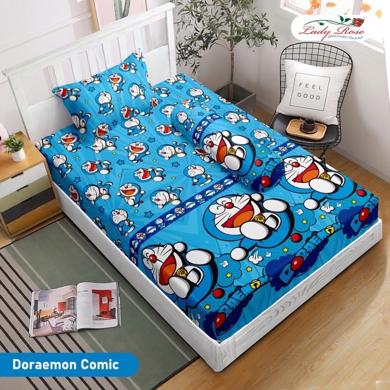 SPREI ANAK DORAEMON HELLO KITTY KEROPI MINIONS PREMIUM 120 160 180 TERLARIS