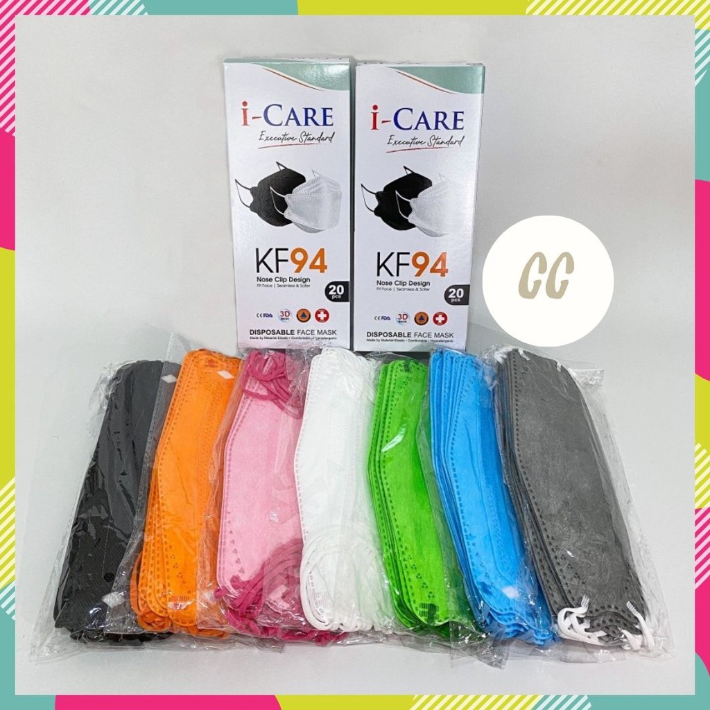 Masker KF94 Hijab KF94 Earloop 4ply Medical Grade Face Mask i-Care KF 94 Masker Nagita Headloop KF94