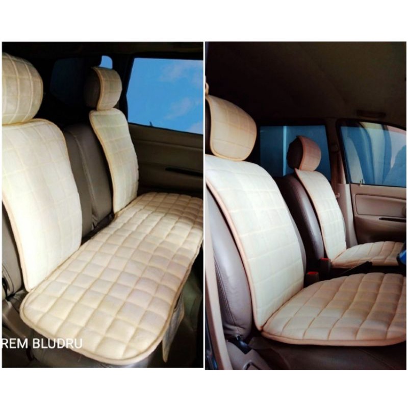 ALAS DUDUK JOK MOBIL DAN SANDARAN BAHAN PREMIUM LEATHER WATERPROOF EMPUK DAN MEWAH