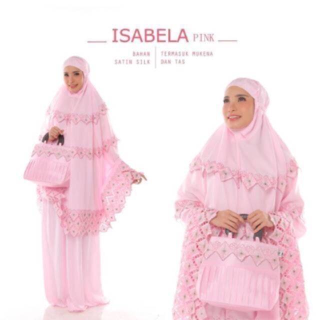 Mukena Jumbo Dewasa Satin Silk Isabela | Mukena Satin Adem | GROSIR MUKENA MURAH