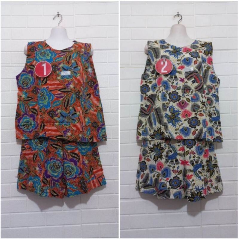 SHAFIYAH SETELAN KENCANA UNGU RC 16 TANPA LENGAN ORIGINAL BATIK KENCANA UNGU C24