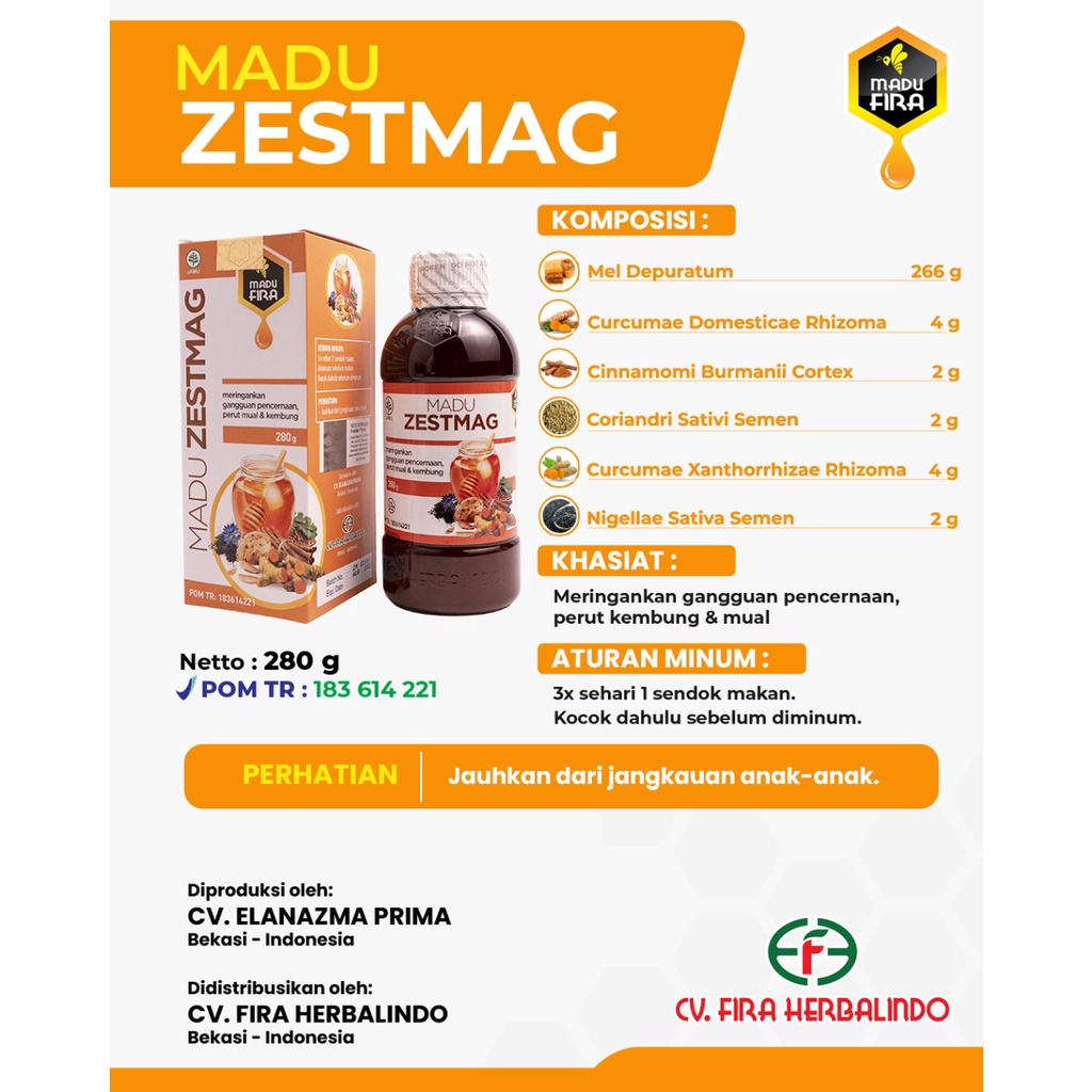 COD MADU ZESTMAG Original Obat Asam Lambung Gerd Anxienty Maag Kronis Luka Radang Lambung Ampuh Zetsmag