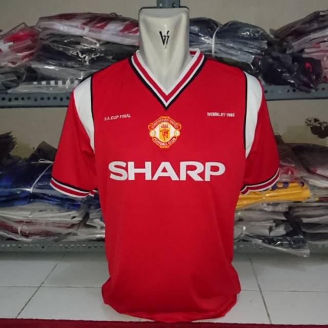 Jersey Retro A3 AAA Manchester United home Final FA85 1985 size M