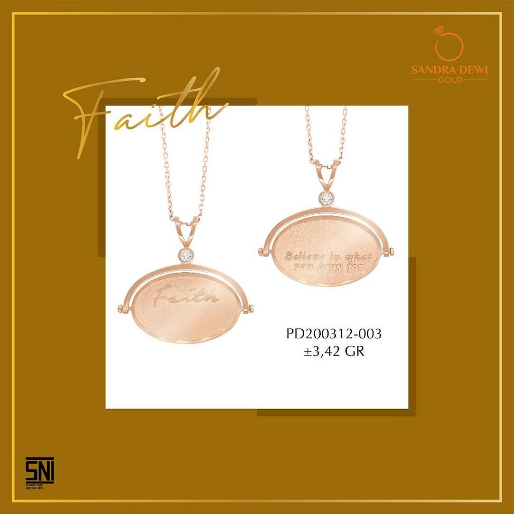 Liontin Sandra Dewi Gold Rectoverso FAITH Collections