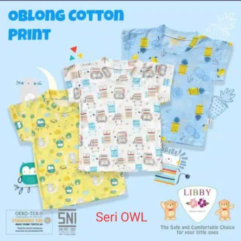 TERMURAH Libby Print Kaos Oblong Lengan Pendek TIPIS SML 2L XL XXL / Kaos Bayi