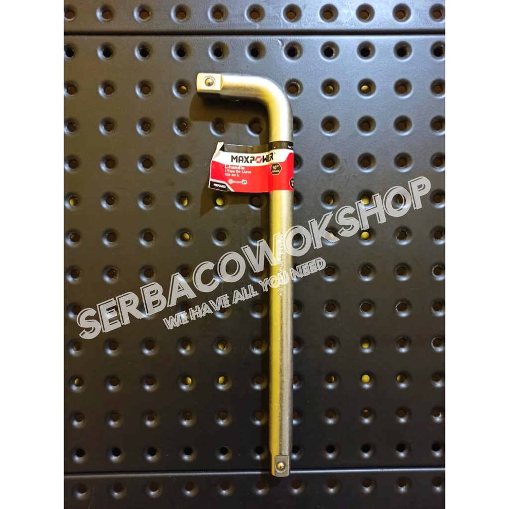 Maxpower Gagang Kunci Sock L Offset Handle Kunci Sok 1/2 Inch x 10 Inch Termurah Berkualitas