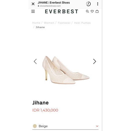 FS Preloved Everbest Wedding Shoes Size 35