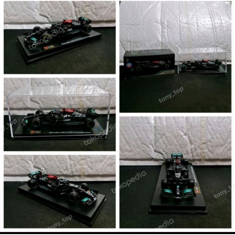 Nama produk  Bburago Diecast 1/43 1:43 W12 2021 F1 Lewis Hamilton 44 Mercedes Benz Silver Arrows