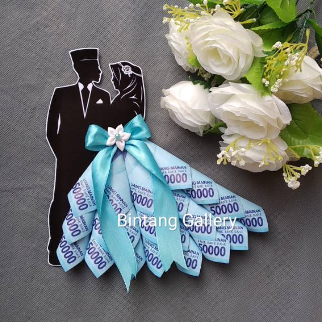 Siluet Pengantin 3D untuk hiasan mahar / aplikasi bahan mahar