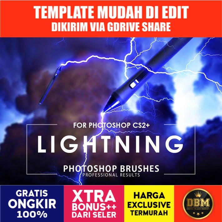 50 Lightning - Photoshop Brushes