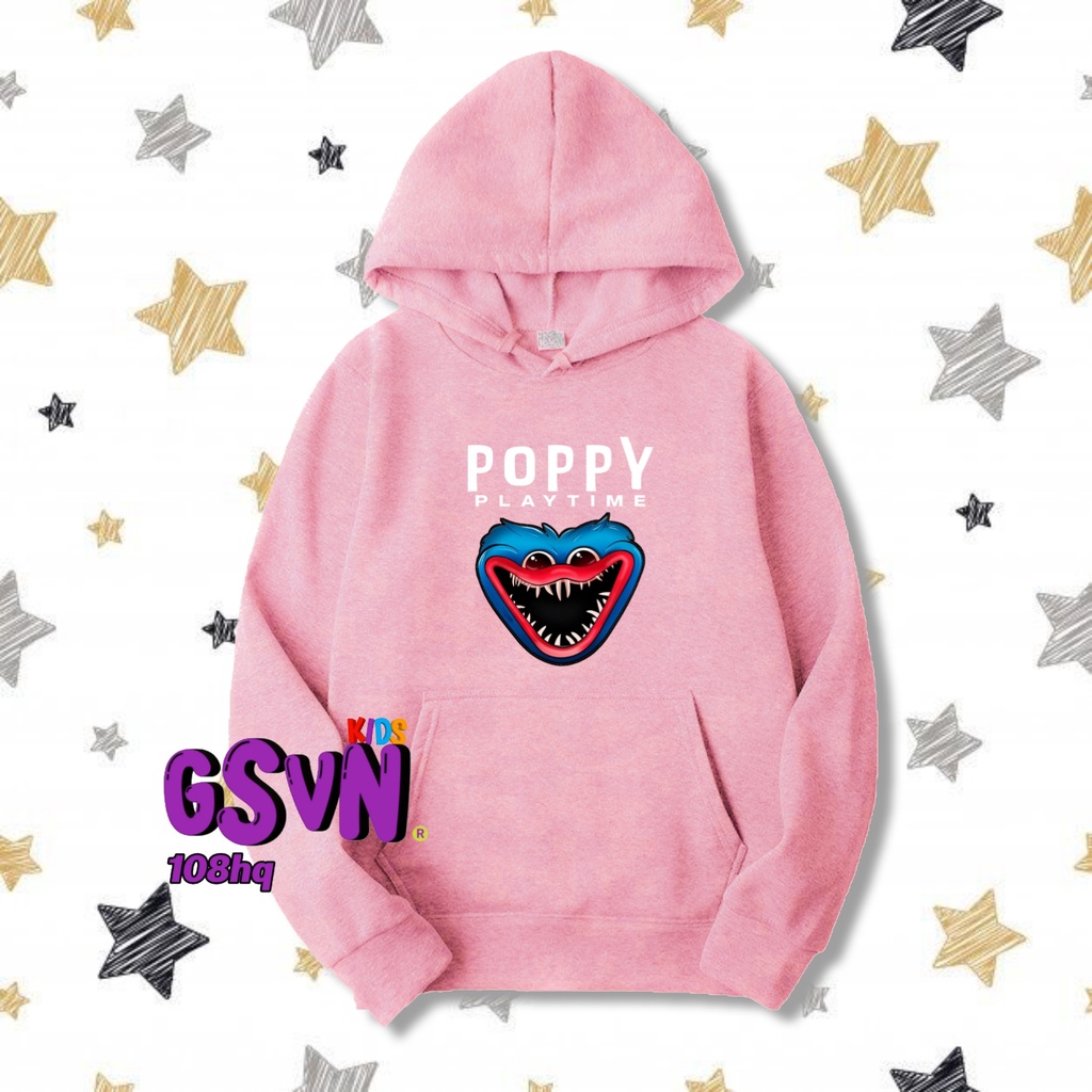 Jaket Anak - Hoodie Sweater Poppy Playtime Huggy Wuggy Chapter Bagian 2 3 MiawAug Miaw Aug Logo Kara