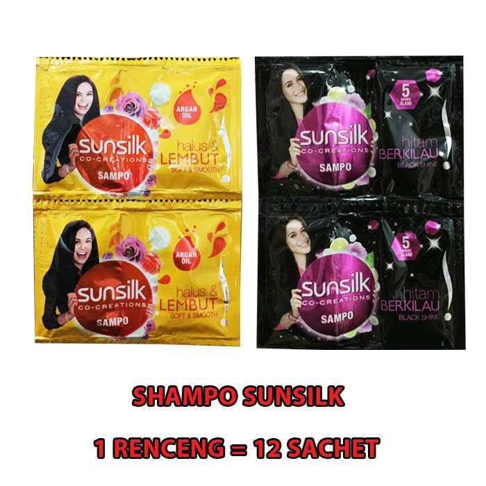 SHAMPO SUNSILK SACHET 1 RENCENG ISI 12SACHET