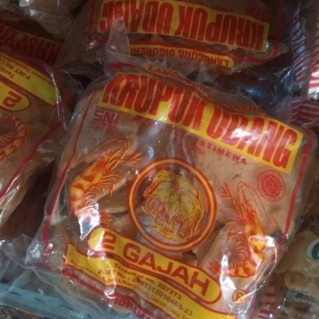 

Kerupuk udang cap dua gajah 250g