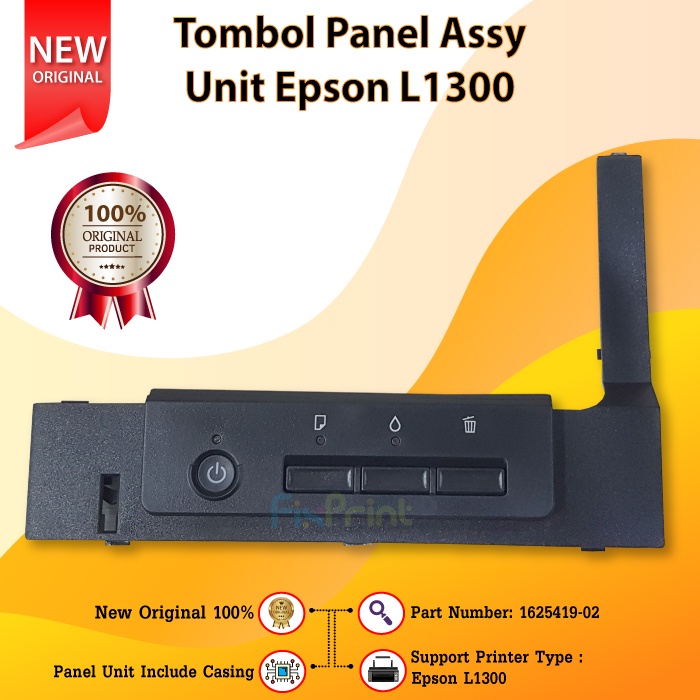 Tombol Panel Assy Unit Epson L1300 Control Switch On Off Power Printer L-1300 New Original 1625419-02