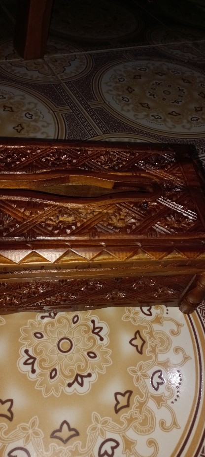 Kotak Tisu Ukir Batik Kayu Jati