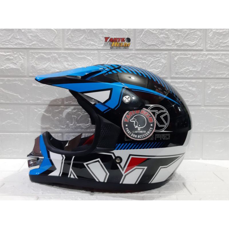 KYT CROSS PRO #9 BLACK BLUE