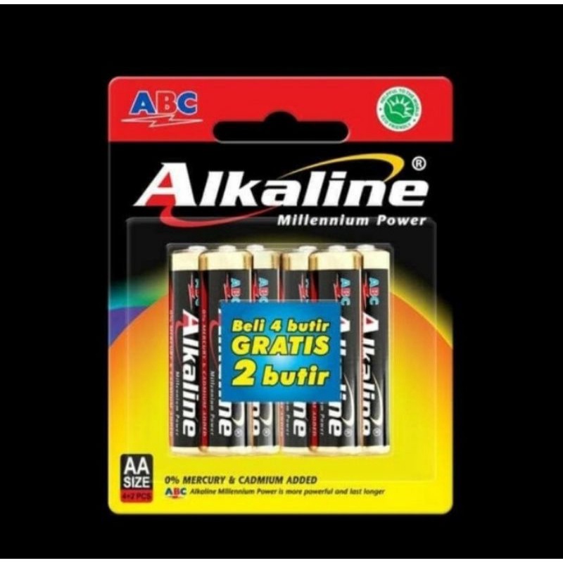 Baterai Abc Alkaline AA Isi 6