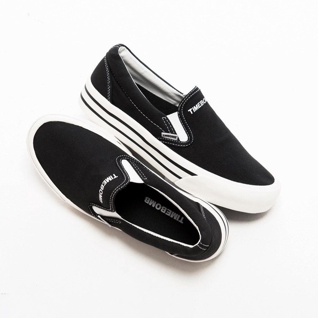 SEPATU TIMEBOMB VULCANIZED | SEPATU SLIP ON BW STRIPE (96)