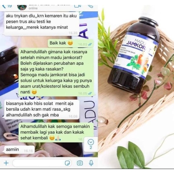 Madu JAMKORAT Asli Original Obat Jamu Penurun Kolesterol Asam Urat Rematik Nyeri Sendi Herbal Ampuh