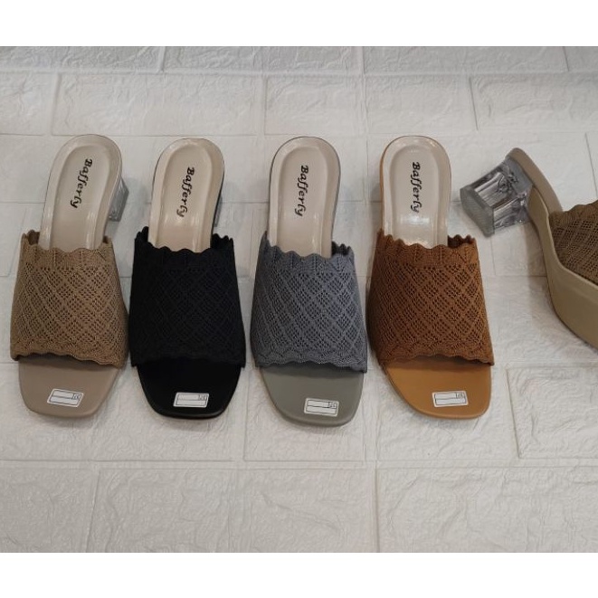 GISSHOP>> SANDAL HAK KACA MUKA IMPORT /SANDAL KEKINIAN