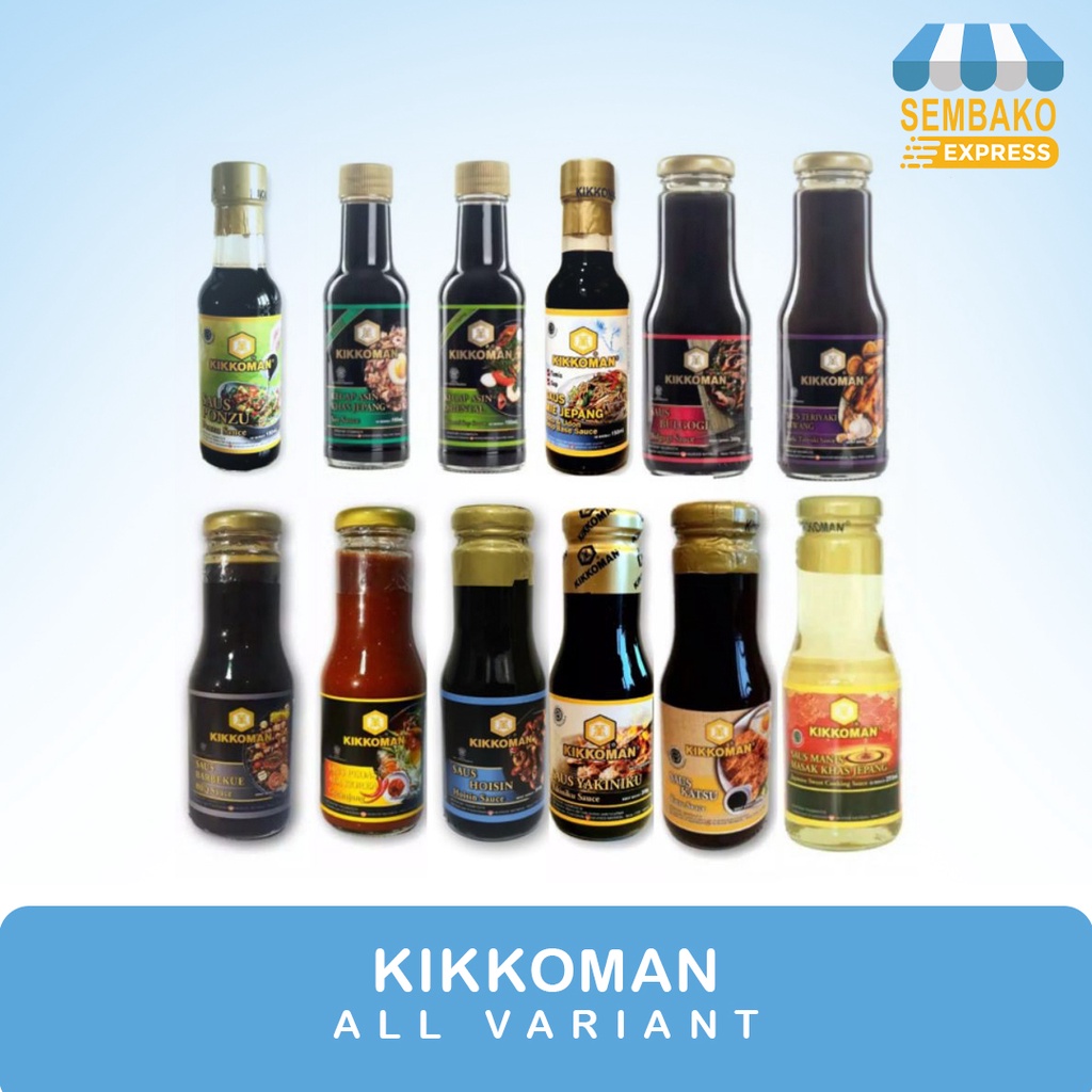 

KIKKOMAN KECAP ASIN SAUS BBQ BLACKPEPPER TERIYAKI BULGOGI FISH SAUCE GARLIC TERIYAKI GOCHUJANG HOISIN KATSU MIRIN HALAL PONZU SHABU SHABU SOY OYSTER TAKOYAKI YAKINIKU KECAP IKAN SAUS TIRAM