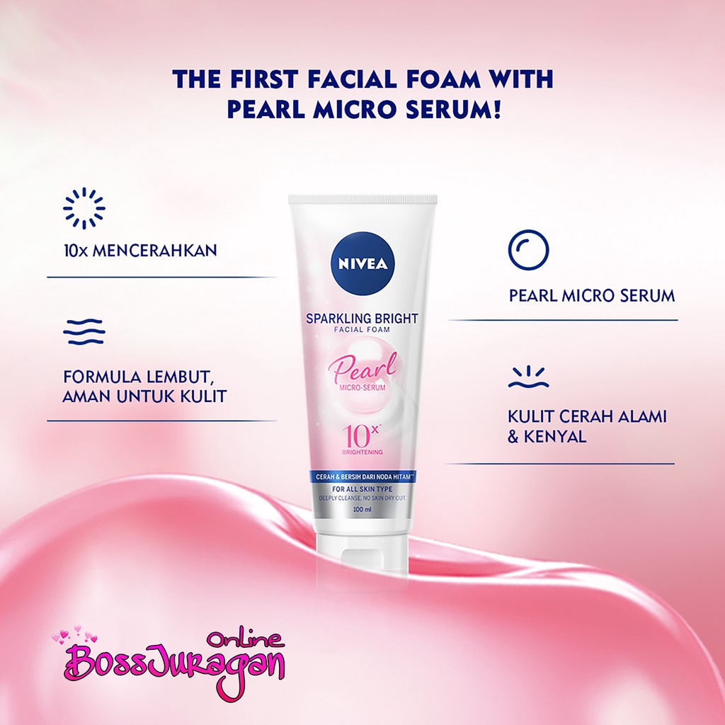 (BOSS) NIVEA Sparkling Bright Pearl Facial Foam 100ml