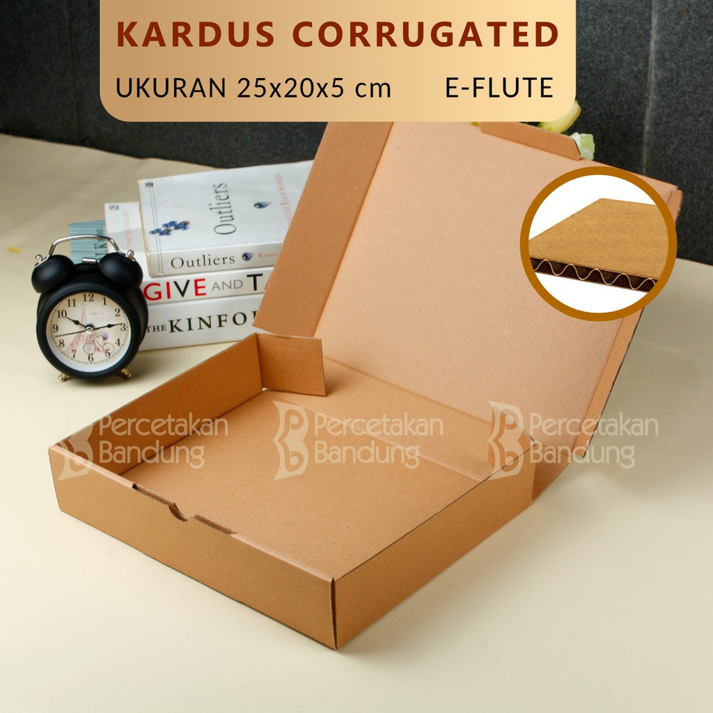 KARDUS CORRUGATED 25X20X5 CM | DIE CUT | KOTAK KARTON | BOX PACKING SOUVENIR PIZZA-2