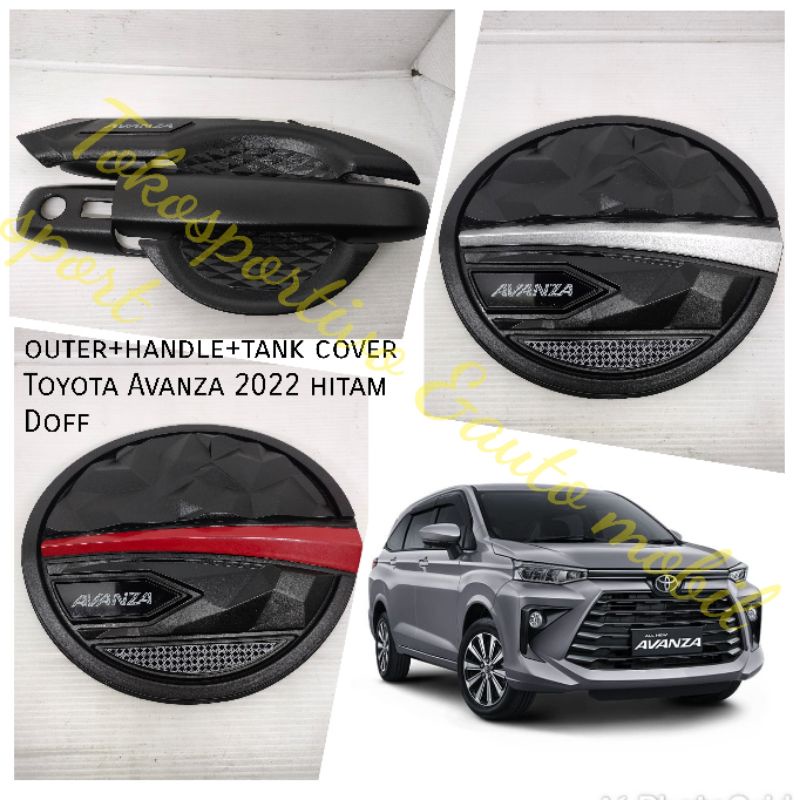 Door handle outer mangkok tank cover Toyota new Avanza 2022 hitam doff new model