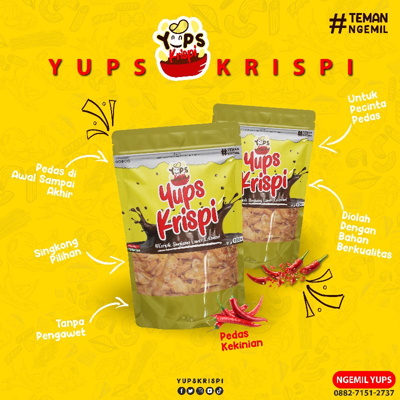 

Yups Krispi Cokelat Lumer Rasa Pedas Kekinian