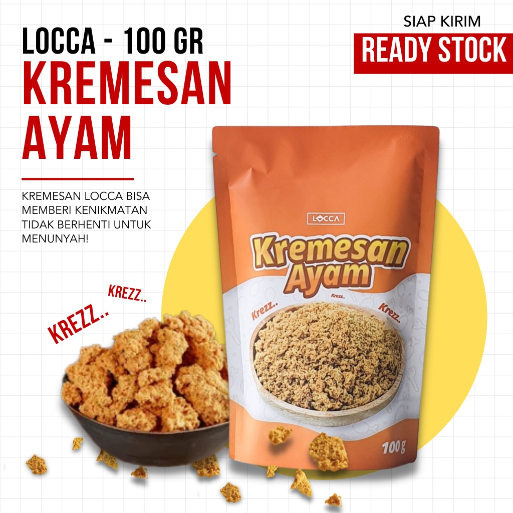 

Kremesan Ayam Locca - Kremes Krezz - Locca 100 gr (SIAP GROSIR)