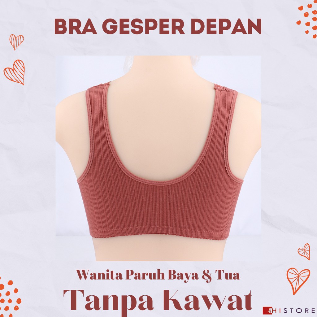 [HI] Bra Seamless Push Up Nirkabel Gesper Depan 2084 Wanita Paruh Baya dan Tua