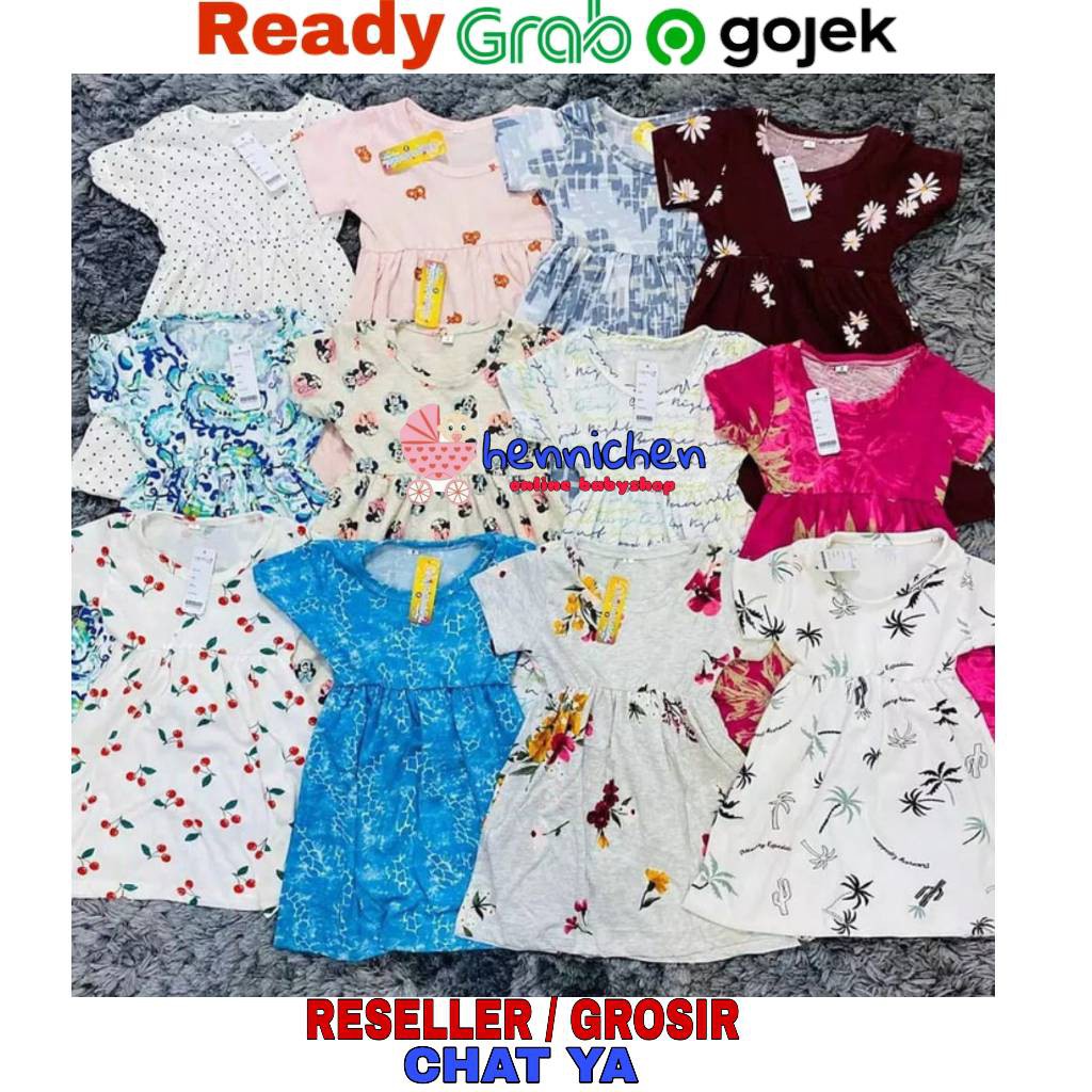 Daster Dress Bayi Callysta Usia Anak 0-2 tahun Baju dress baby girl bahan lembut adem motif lucu