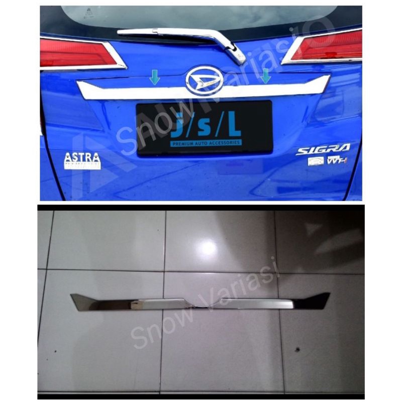 Trunk Lid Sporty Chrome Trunklid List Bagasi Calya Sigra 2016 2018