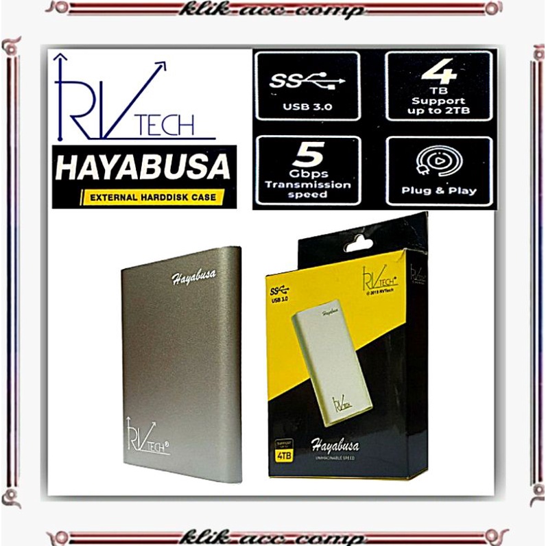 Casing Hardisk Rvitech External 2.5&quot; SATA USB 3.0 HDD Case HDD Hayabusa