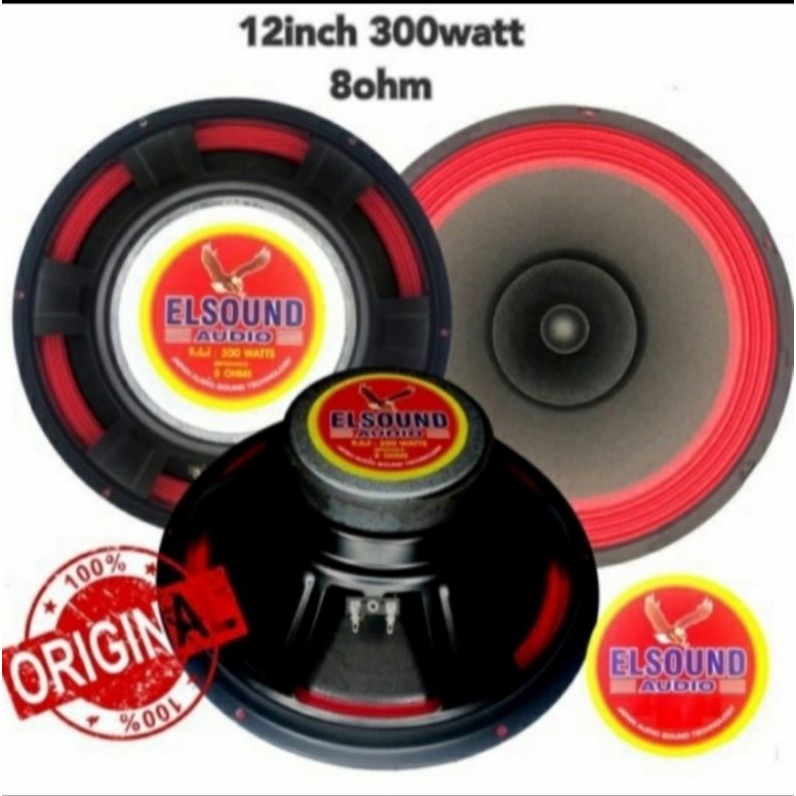 Speaker ELSOUND 12INCH Fullrange corong merah 300watt
