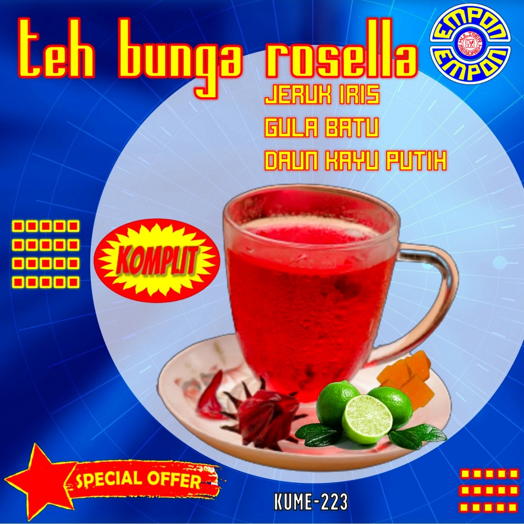 

MINUMAN SEHAT WEDANG TEH SEDUH BUNGA ROSELLA JERUK SEMRIWING Rempah Herbal Rosela Merah Ungu Imogiri