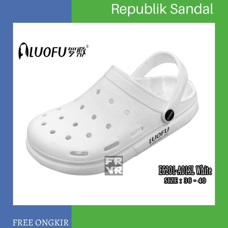 sandal wanita baik bakpao eva jelly empuk Luofu E6201 Import