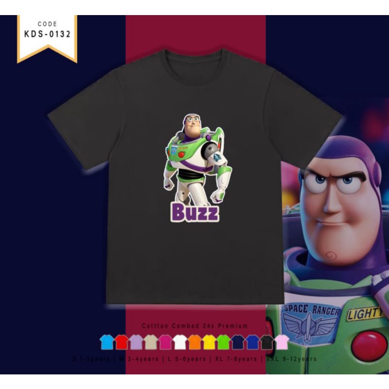 KAOS ANAK-ANAK BUZZ TOYS STORY/KAOS KIDS BUZZ ROBOT KATUN