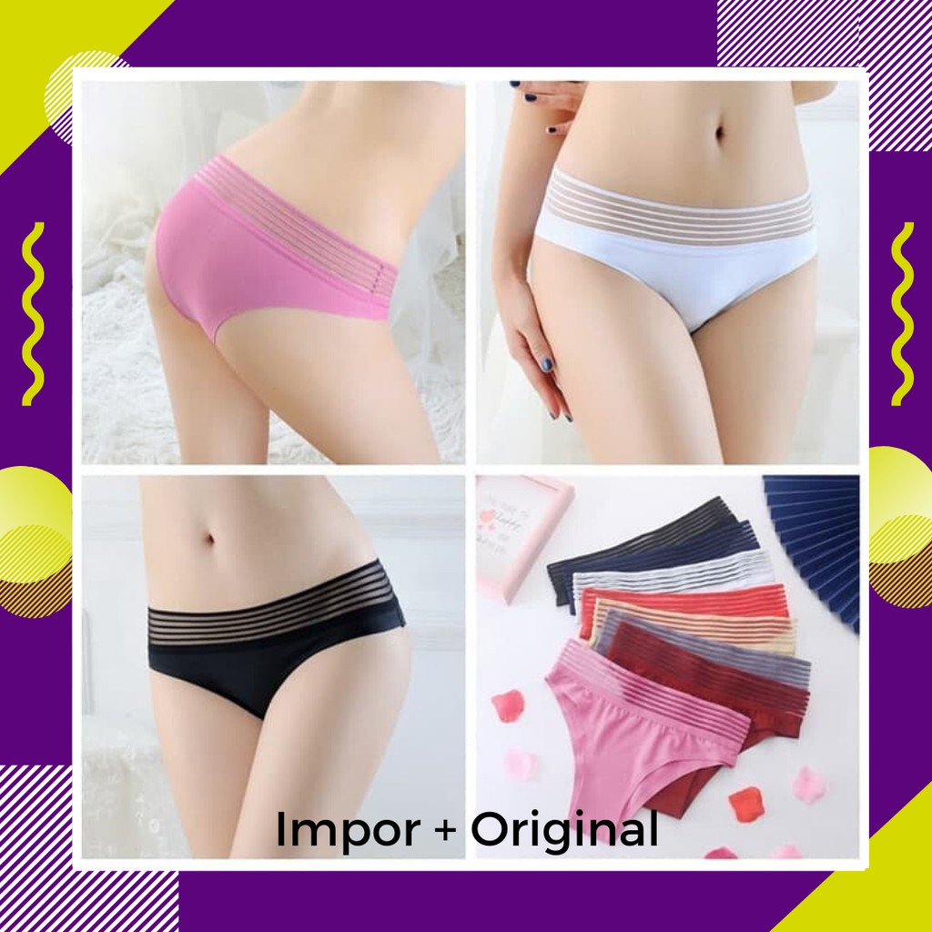 Celana Wanita G String / Celana Dalam Wanita Seamless Sexy pinggang transparan G String C210