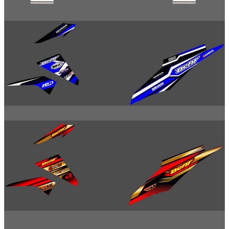 Striping Beat Fi 2013 2014 2015 Variasi Sticker Stiker Skotlet Lis List List Motor Lis